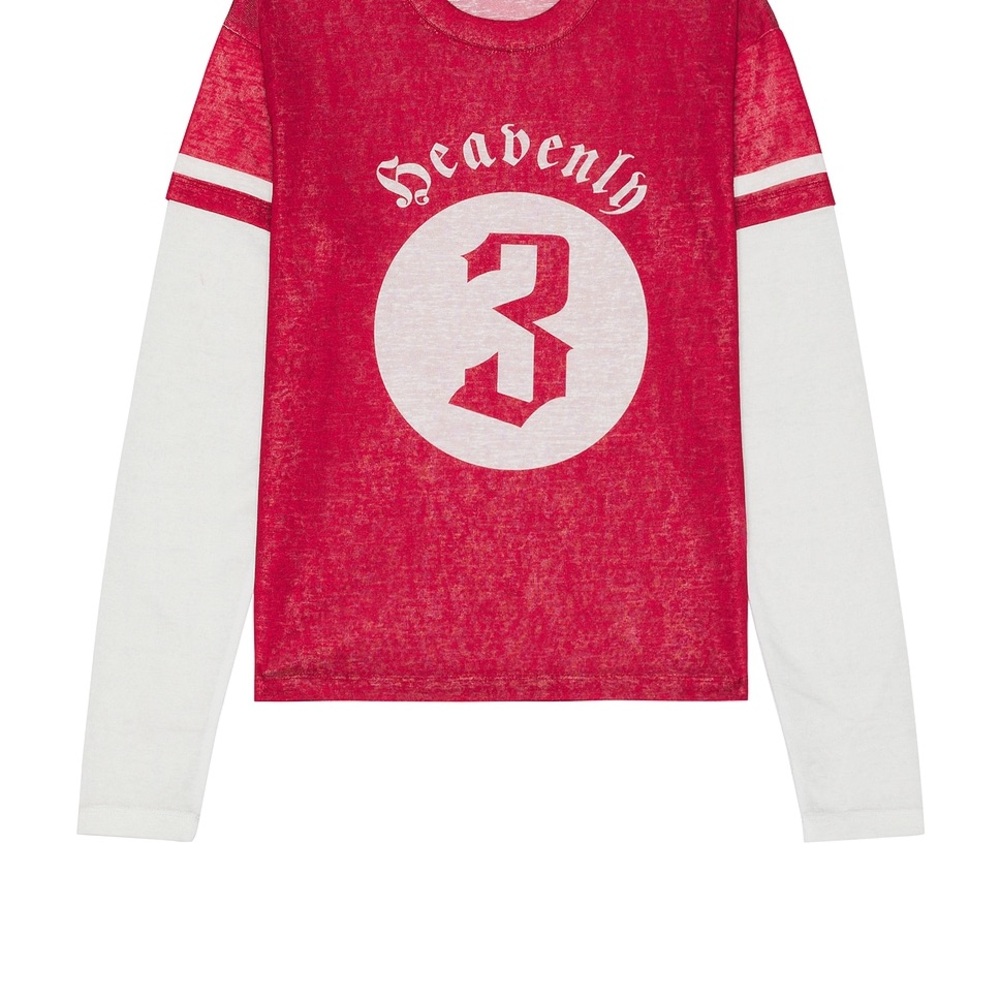 Jaded London Kids Red and White Graphic Long Sleeve Tee